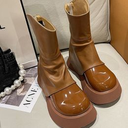 2023 sapatos casuais frete grátis moda impermeável novo produto botas designer preto marrom mulheres inverno quente pelúcia tornozelo botas antiderrapante algodão acolchoado sapatos ao ar livre