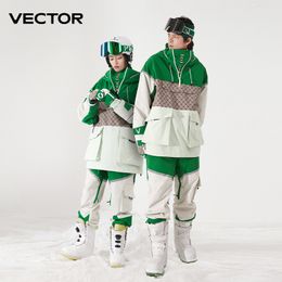 Other Sporting Goods VECTOR Ski Suit Set Women Man Winter Jackets and Pants Warm Waterproof Outdoor Bike Camping 230828