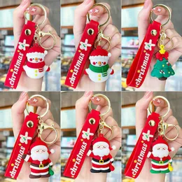 Cartoon Snowman Keychain Christmas Keychain Automobile Pendant Schoolbag Hanging Decorations Small Gifts