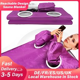 Blankets Slimmimg Digital infrare Sauna Blanket Weight Loss Detox Thermal Sauna Heating Blanket with Sleeves Salon Home Spa Women Men 230828