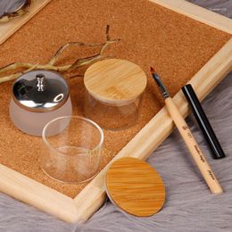 Nail Dryers Wood Glass Dappen Dish Bowl Cup Liquid Container Holder Bottle DIY Art Tool