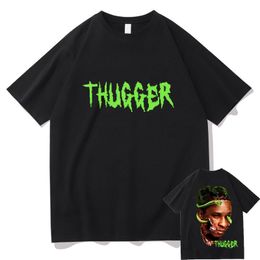 Rapper Young Thug Green Rare Graphic Tee Shirt Male Hip Hop Retro Short Sleeve T-shirts Men Women Cotton t shirt Oversized t Shirt gothic clothes X8SL