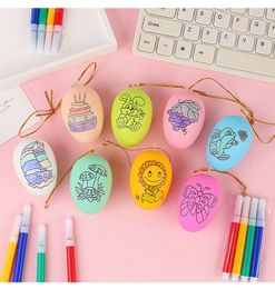 30PCS Easter Egg Kit Handmade Materials Kid Creative DIY Toys Creative Fake Egg Painting Snowflake Paste Decorative Toy For Girl Small Plastic Toy Christmas Gift