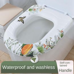 Toilet Seat Covers Waterproof Mat Summer Universal Set Household Disposable Washable Cushion Autumn And Winter Warm With Hand