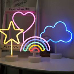 USB LED Neon Sign Light Holiday Flamingo Night Lamp Xmas Party Wedding Decoration Night Light Home Gift Unicorn Heart Neon Light HKD230825