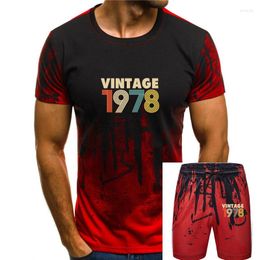 Men's Tracksuits Vintage In 1978 T-shirt For Men Top Streetwear Cotton Plus Size Drop