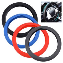 Steering Wheel Covers 14" - 16" Car Trunk Interior Non-Slip Cover Universal Silicone Accessories Leather Texture Protector 36cm 40cm