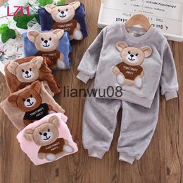 Clothing Sets LZH Children Clothing Set 2021 Autumn Winter Toddler Girls Clothes 2Pcs Outfit Kids Tracksuit Suit For Boys Clothes 16 Years x0828