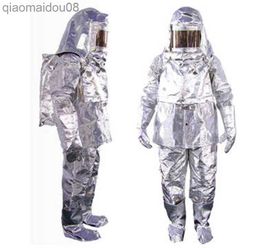 Protective Clothing High Quality 500 Degree Thermal Radiation Heat Resistant Aluminized Suit Fireproof Clothes firefighter uniform HKD230826