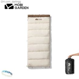 MOBI GARDEN Outdoor Camping Portable Fleece Thickened Sleeping Bag Adult Autumn And Winter Single And Double Sleeping Bag Q230828