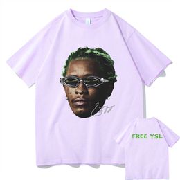Rapper Young Thug Green Rare Graphic Tee Shirt Male Hip Hop Retro Short Sleeve T-shirts Men Women Cotton t shirt Oversized t Shirt gothic clothes IZWF