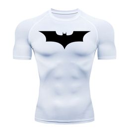 Men's T-Shirts Top Sports Running shirt Men's T-shirt Fitness Short T-shirt Quick Dry work out Gym Tights Muscle shirt Compression MMA Clothing 230828