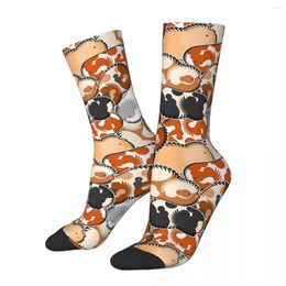 Men's Socks Crazy Sock For Men Numerous Guinea Pigs Types Hip Hop Capybara Pig Breathable Pattern Printed Crew Novelty Gift