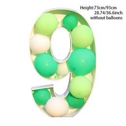 Party Supplies 93/73cm Giant Birthday Figure Balloon Filling Box Balloon Birthday Party Decoration Baby Shower Wedding Balloon Number Frame Box Wholesale