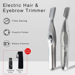 Eyebrow Trimmer Electric Mens And Womens Automatic Artefact Hair Removal Beauty Beginner Tool 230828