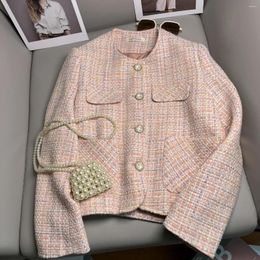 Women's Jackets Woven Short Coat Spring 2023 Style Fragrant Tweed Jacket Outerwear