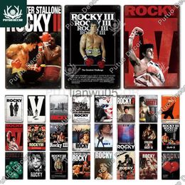 Metal Painting Putuo Decor Rocky Metal Signs Vintage Tin Signs Movie Poster for Bar Pub Club Home Theatre Man Cave Boxing Enthusiast Wall Decor x0829