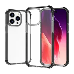 3 in 1 TPU Acrylic TPE material Tranparent phone case for Iphone 15Pro Max 14 13 12 11 XR Xs Max 7 8 SE can prevent falling water dirt and fingerprints