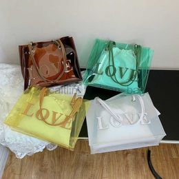 Shoulder Bags Women's Summer Transparent Candy HandDesigner Bag Large Capacity Jelly HandDesigner Bag Transparent PVC Beach Bag caitlin_fashion_bags