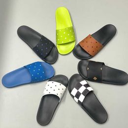 Designer Women Slides Sandal Visetos Rubber Slide Men Sandals Classic Non-Slip Slides Summer Outdoor Flip Flop Slippers With Box 37-46 NO465