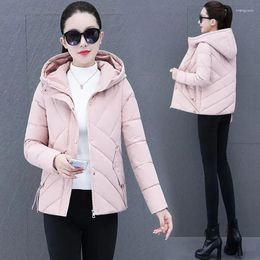 Women's Trench Coats 2023 Hooded Padded Winter Jacket Women Parkas Thick Warm Down Cotton Parka Female Short Slim Outwear Overcoat Ladies