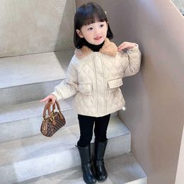 Down Coat Girls Jacket Warm Thick Kids Winter Clothes Children Jackets For Baby Outerwear Toddlers Cotton Padded Solid Clothing E440