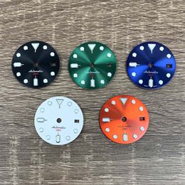Other Watches 29mm GMT Watch Dial NH34 Dial Green Luminous Dial Watch Modification Accessories for NH34 Movement Men Watch Accessories 230829