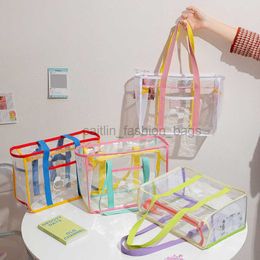 Shoulder Bags PVC Beach Bag Women's Cartoon Transparent Waterproof HandDesigner Bag Summer High Capacity HandDesigner Bag Towel Toy Beach Bag caitlin_fashion_bags