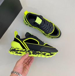 Factory Men Suede Nylon Mesh Sneaker Shoes Runs Racer Low-top Sport Shoe White Black TPU Platform Chunky Soles Casual Walking EU38-45