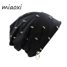 Stingy Brim Hats Miaoxi New Fashion Men Women Unisex Casual Hat With Skull Hoop Brand Caps Winter Warm Beanies Thick Adult Hip Hop Bonnet Hats J230829