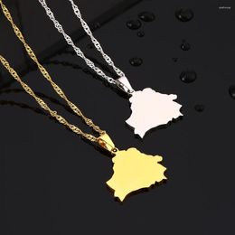 Pendant Necklaces High Quality Belarus Map Necklace For Women Girls Stainless Steel Fashion Belarusian Jewelry Ethnic Birthday Party Gifts