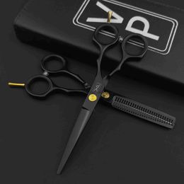 Scissors Shears 55 '' 440c Stainless Steel Scissor Professional Hairdressers Hair Scissors Hair Cutting Salon Hairdressing Thinning Shears Set x0829