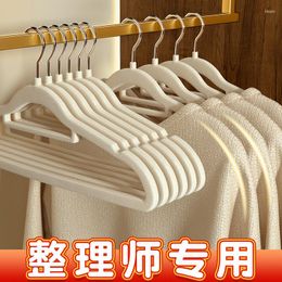 Hangers 10PCS ABS Flocking Non-slip Hanger Clothing Store Finishing Seamless Storage Household Clothes Hanging Magic