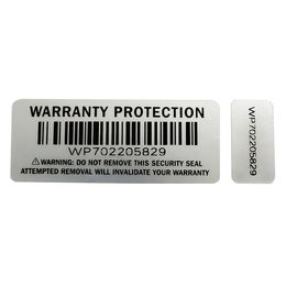 1000 Pairs 2-part Warranty Protection Sticker Silver Security Seal Tamper Proof Main and Secondary Match Numbered Labels