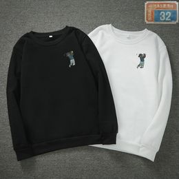 Men's Sweatshirts thickening Crew Neck Teddy Bear Casual Breathable comfortable Stretch Cotton Shortsleeves Slim Fit Style Top Male Size M-4XL PP926