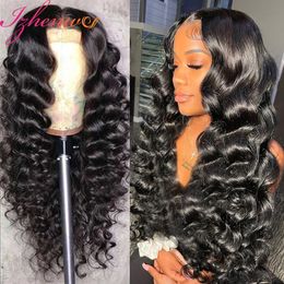 28 30 Inch Loose Wave Front 13x6 HD Frontal Wigs for Women Human Hair 5x5 Closure Pre Plucked Lace Wig