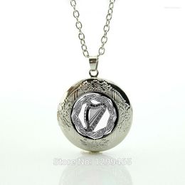 Pendant Necklaces 2023 Collares Collier Harp And Charm With Necklace Plate Glass Po Cabochon Locket Jewellery N764