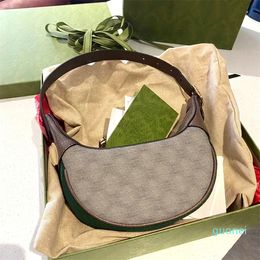Designer Mini underarm Bags Womens clutch Half moon Shoulder bags Luxury crossbody mens Nylon zipper handbag tote purse Leather