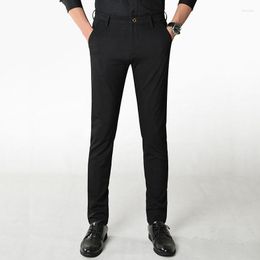 Men's Suits Stretch Suit Pants For Men Classic Business Casual Trousers High Waist Fashion Pant 2023 Spring Summer Mens Clothing A31