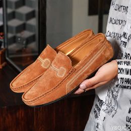 Running Shoes leather Mens Loafers Zapatos De Hombre Formal Dresses Men Shoes Business Casual Green Orange Moccasin Sneakers Flats 230803