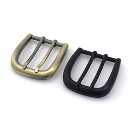 Bag Parts Accessories 1pcs 40mm Metal Belt Buckles Double Pin Brushed Matte End Bar Buckles High Quality Fit for 37mm-39mm Leather Belt Craft Parts 230829