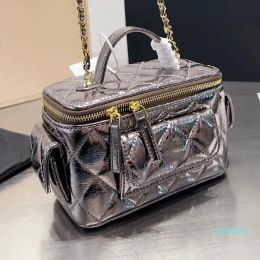 2023-new Designer Women Mini Vanity With Chain Cosmetic Bag her Trunk Shoulder Bags Lady Makeup Case Crossbody Strap Handbag