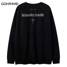 Men's Hoodies Sweatshirts Harajuku Suede Tshirt Y2K Fashion Embroidery Letter Long Sleeve TShirt Streetwear 2023 Hip Hop Casual Loose Tee Top Green Brown J230829