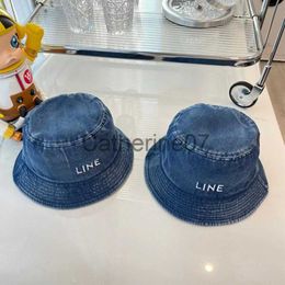 Stingy Brim Hats Denim Bucket Hat Fashion Trend Men's Women's Letter Printed Fisherman Hat Spring Summer Outdoor Leisure Sun Hat Beach Hat YF0629 J230829