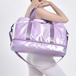 Fashion Fitness Bag New Bright Face Waterproof Handbag Large Capacity Nylon Travel Bag Sports Crossbody Bag