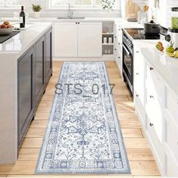 Carpets Ultra Soft Fluffy Runner Rug Washable Distressed Hallway Runner Oriental Medallion Carpet Runner Non-Slip Kitchen Mat Home Decor x0829