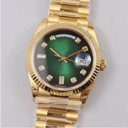 With Box Watches men Black Dial 18K Yellow Gold Automatic Mechanical Movement Sapphire Luminous day/date Men's Watch 36mm 41mm Men's Watch Wristwatches