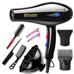 Hair Dryers EU Plug 2100w Professional hair dryer blow for salon home use hairdryer with nozzles travel cold air adjustment 230828