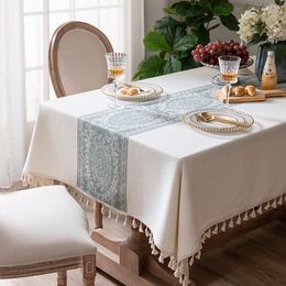 Table Cloth cloth cotton and linen small fresh Nordic simple desk dining table tea 230828