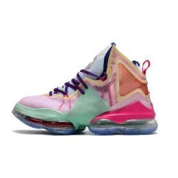 Mens James lebron 19 basketball shoes Valentines Pink Green Red Black Uniform Space Jam yellow womens lebrons xix sneakers tennis with